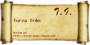 Turza Irén névjegykártya